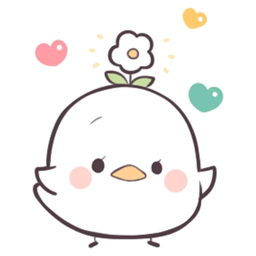 Стикер Птичка проросток