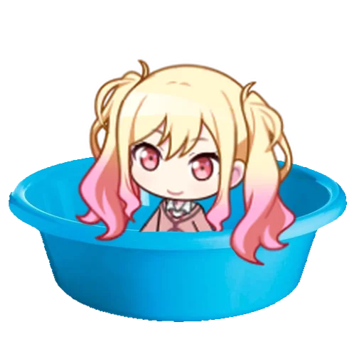 Стикер секай на дне тазика