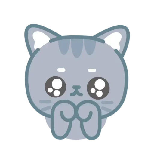 Стикер серый китик