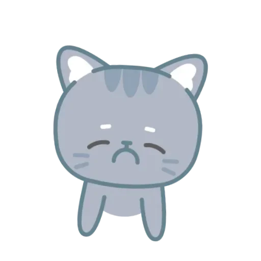 Стикер серый китик