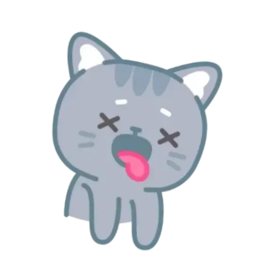 Стикер серый китик