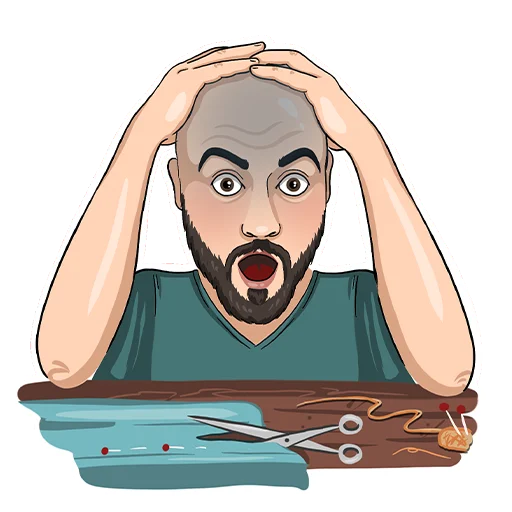 Стикер sewing_man