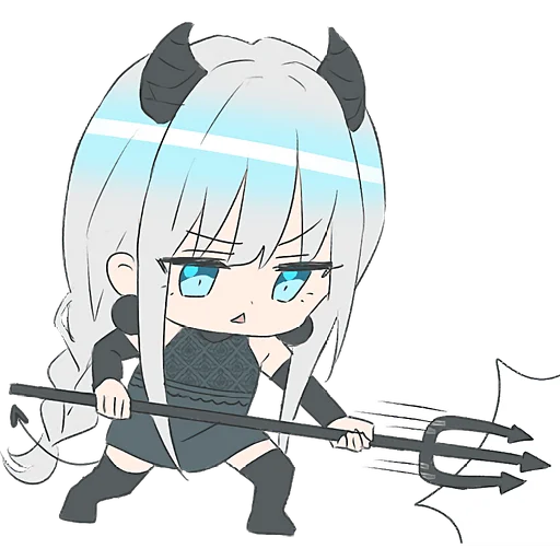 Стикер Серебряная дьяволица