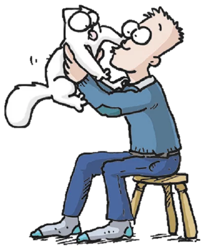 Стикер simon's cat