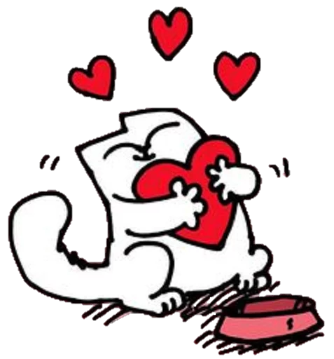 Стикер simon's cat