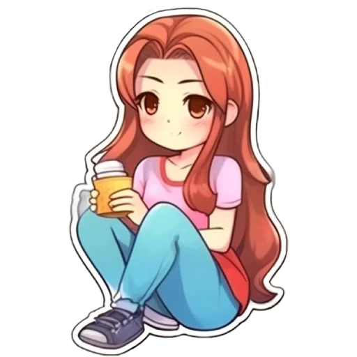 Стикер Девочки-сестрички