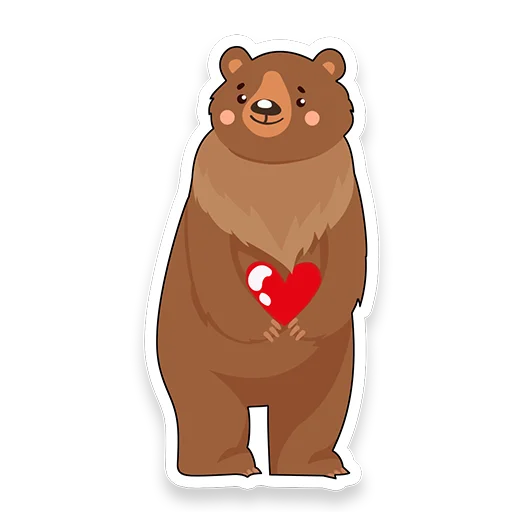 Стикер Новогодний мишка