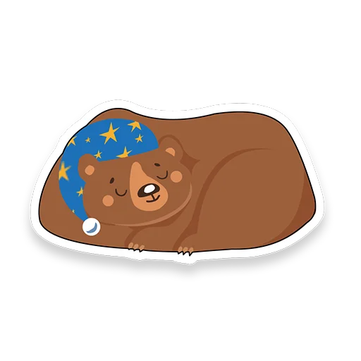 Стикер Новогодний мишка