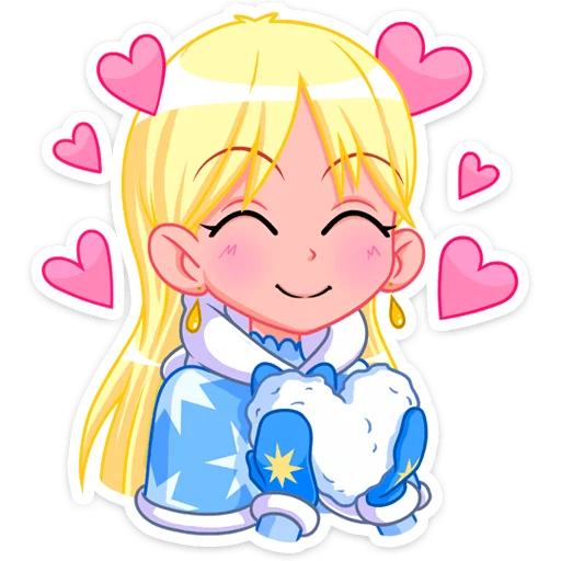 Стикер Снегурка