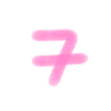 Эмодзи Розовый шрифт