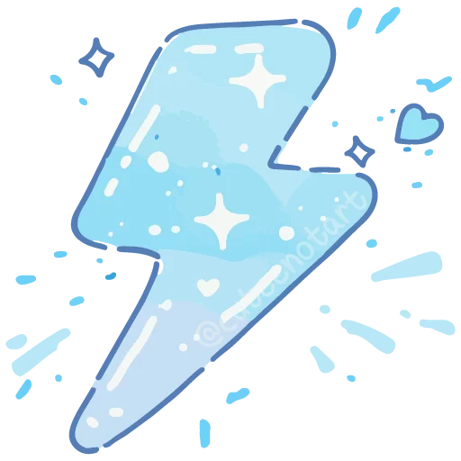 Стикер голубой шепот