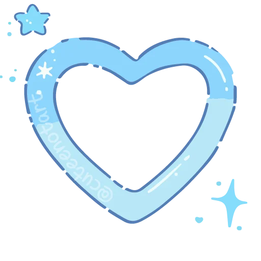 Стикер голубой шепот