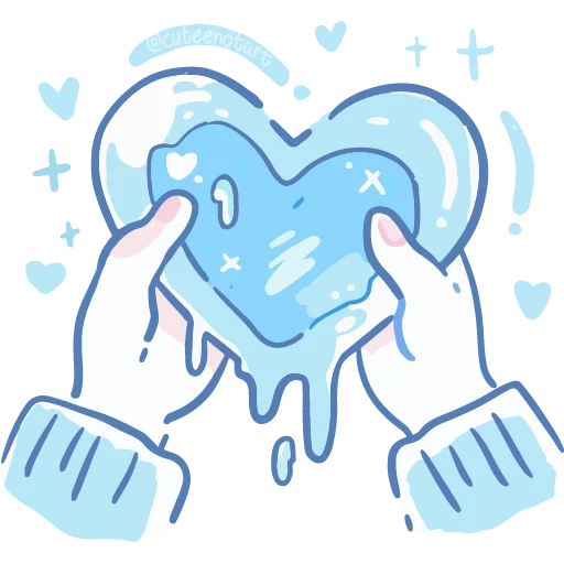 Стикер голубой шепот