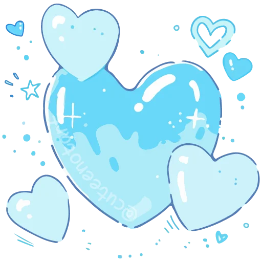 Стикер голубой шепот