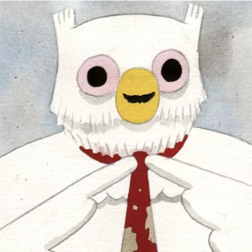 Стикер Сова алкоголик