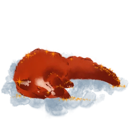 Стикер кот и лис