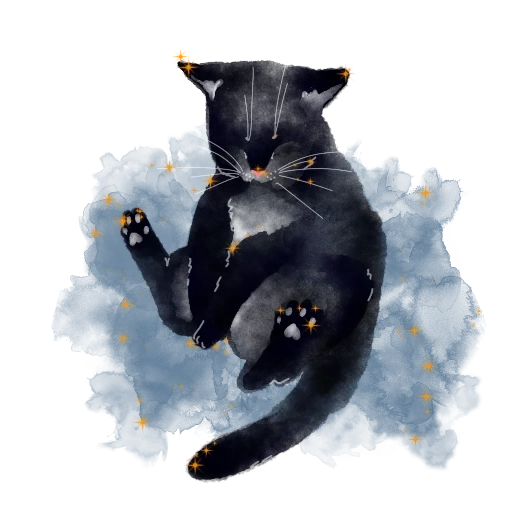 Стикер кот и лис