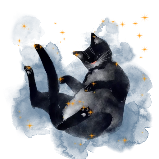 Стикер кот и лис