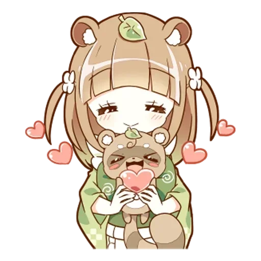 Стикер Тануки-тян