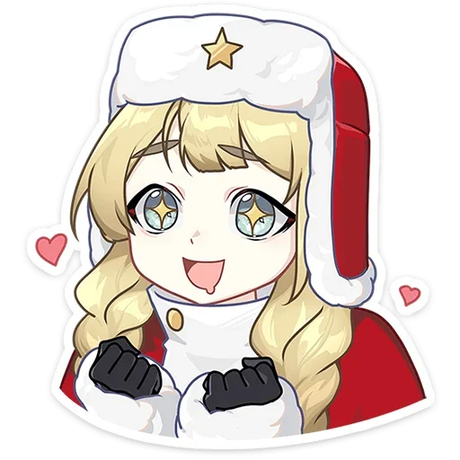 Стикер Новогодний посыльный Аня