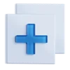 Эмодзи 3D blue white icons