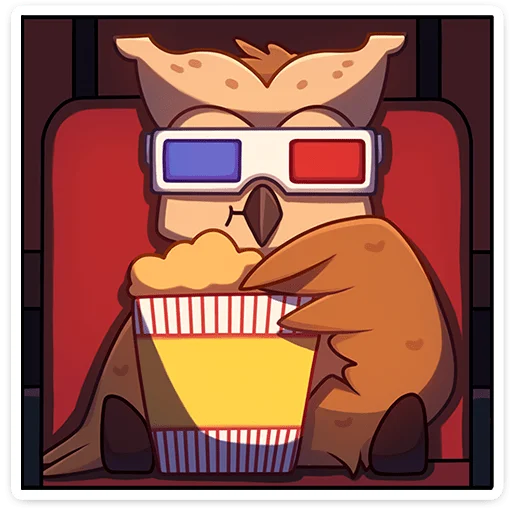 Стикер Совушка Tiny Bunny