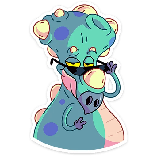 Стикер Трицератопс Вениамин