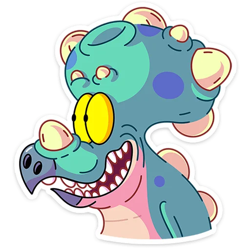 Стикер Трицератопс Вениамин