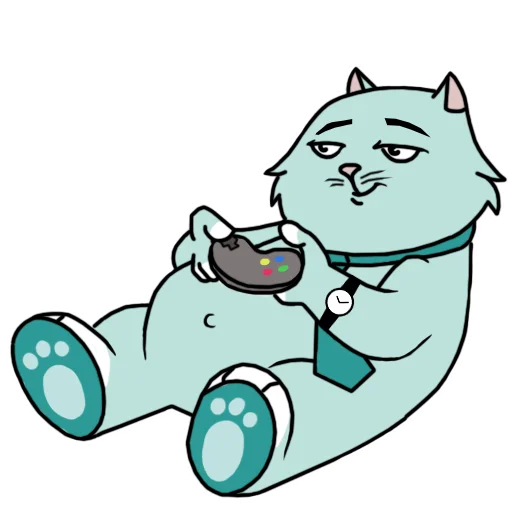 Стикер Кот удаленщика