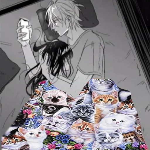 Стикер Котик плачет