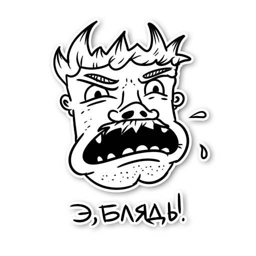 Стикер Moustache