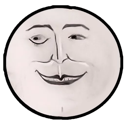 Стикер Moons from vintage postcards