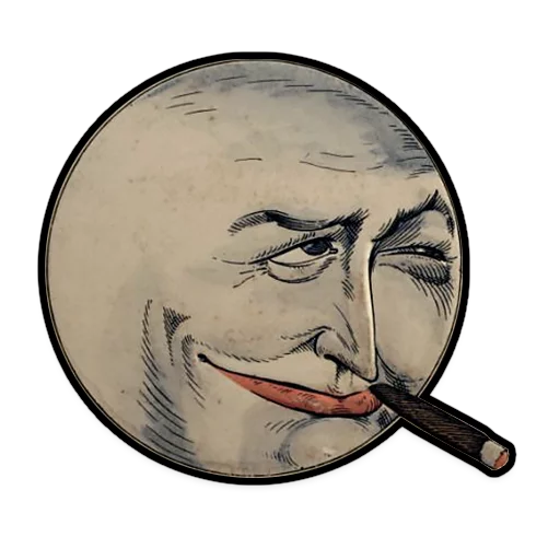 Стикер Moons from vintage postcards