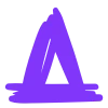 Эмодзи Фиолетовый алфавит
