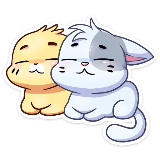 Стикер Бисквит и Ванилька вместе навсегда