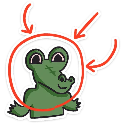 Стикер Кроко