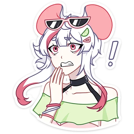 Стикер Мауси и Рен на каникулах