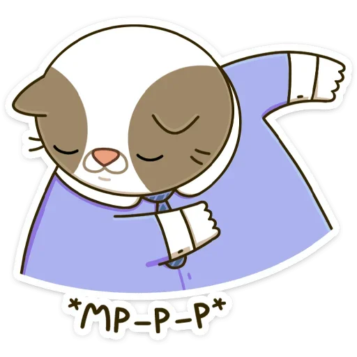 Стикер Офисный кот