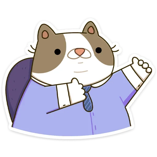 Стикер Офисный кот