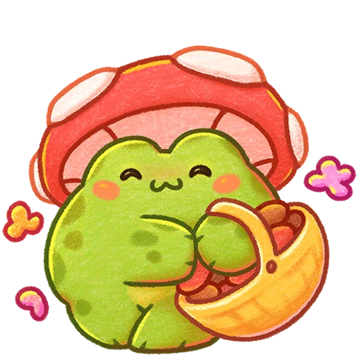 Стикер Жабчик Мухоморов Без Текста