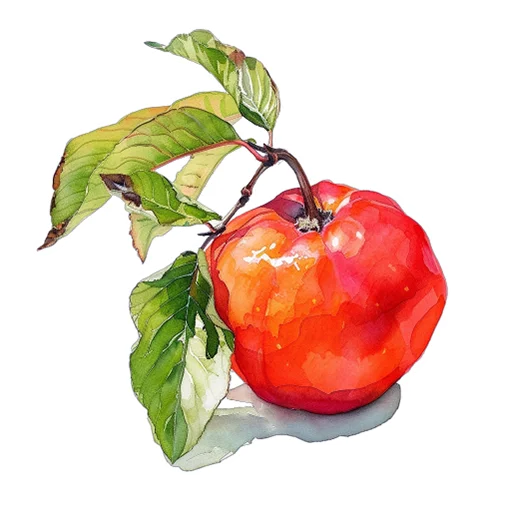 Стикер Watercolor red