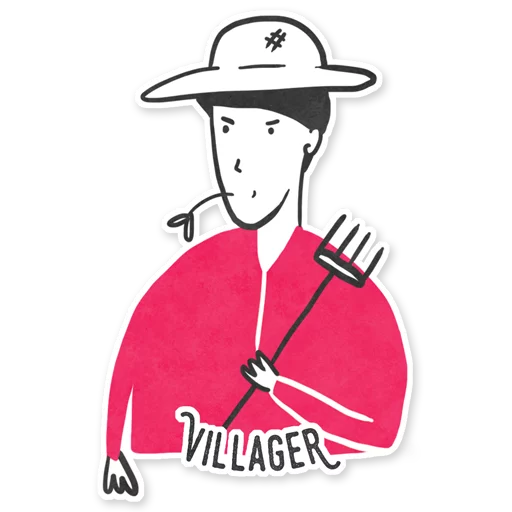 Стикер werewolf game cards