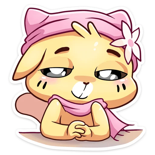 Стикер Зимние Бисквит и Ванилька