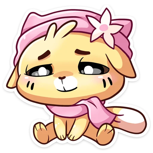 Стикер Зимние Бисквит и Ванилька