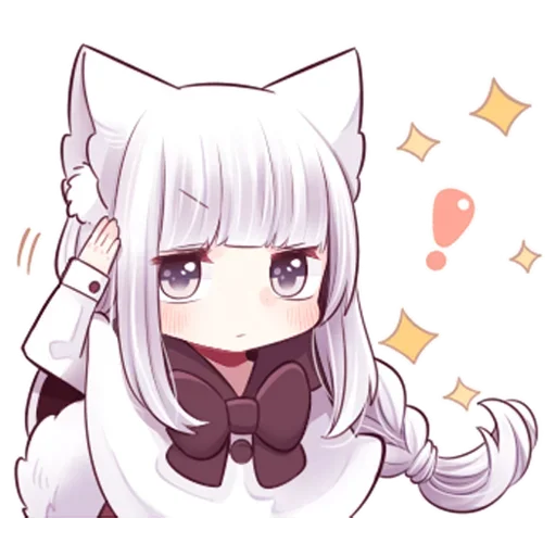 Стикер Волчица-тян