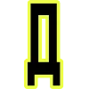 Эмодзи Yellow black font