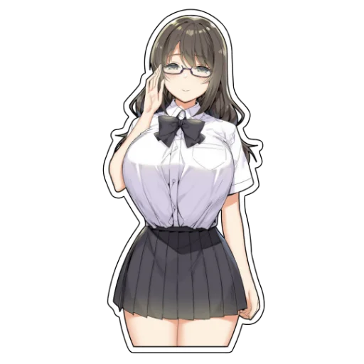 Стикер Зажиточные школьницы