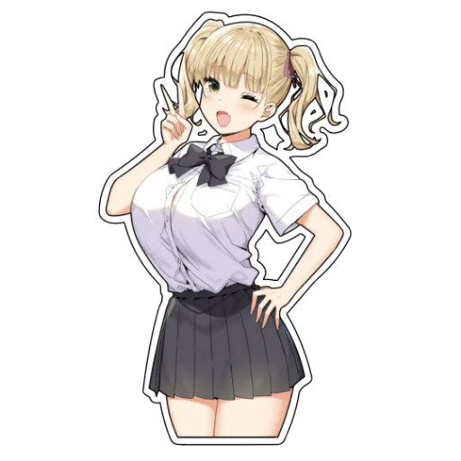 Стикер Зажиточные школьницы