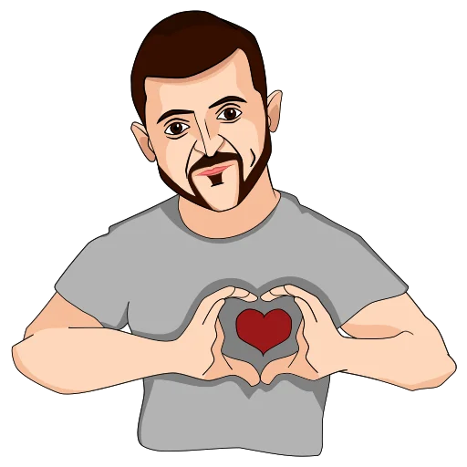 Стикер Володимир Зеленський