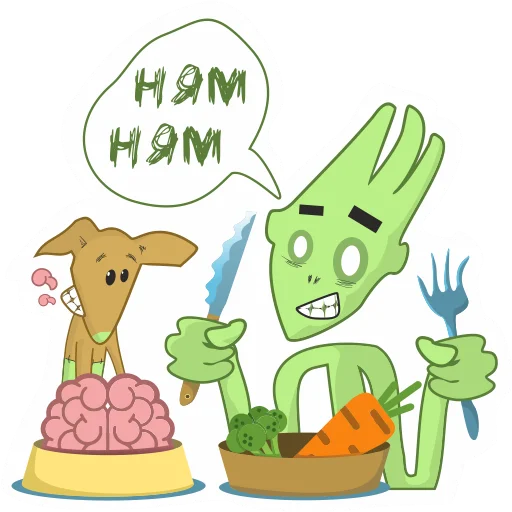 Стикер Зомбовеганпокалипсис